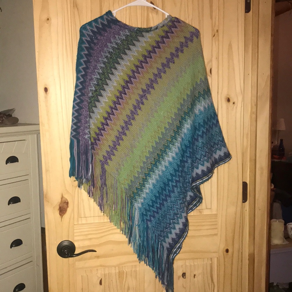 Fringe Poncho sweater